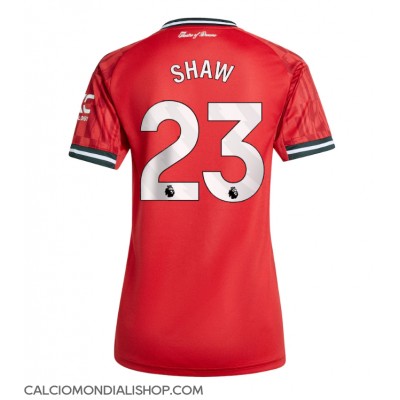 Maglie da calcio Manchester United Luke Shaw #23 Prima Maglia Femminile 2025-26 Manica Corta Maglie da calcio Manchester United Luke Shaw #23 Prima Maglia Femminile 2025-26 Manica Corta